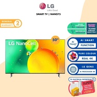 LG 50 inch NANO75 4K Smart NanoCell TV with AI ThinQ Television 50NANO75SQA