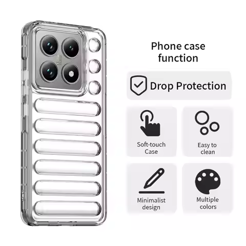 Solid Color Capsule Air Cushion Armor Shockproof Case For Xiaomi Mi 14T 14 Ultra 14C Poco F6 M6 X6 P