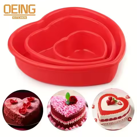 4/6/8 In Heart Shaped Cake Silicone Pans For Baking Mousse Cake ChocolateDecoration Molds Non-stick