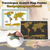 Travelogue Scratch Map Poster - Record Your Journey Around the World