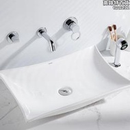 全銅浴室櫃水龍頭冷熱入牆可伸縮抽拉式洗臉盆帶花灑洗頭噴頭配件