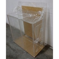 [ Pre Order ] Wall Hanging Acrylic Suggestion Box With A4 Vertical Size Rear Pocket Panel