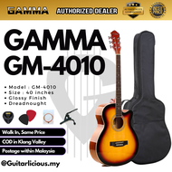 Gamma GM-4010 Dreadnought 40 inch Acoustic Guitar with Cutaway ( GM4010 / GM 4010 )