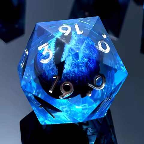 Boardgame 7 Die Polyhedral Crystal Dragon Eye Dice Sets Liquid Core DnD Dice Set For Dungeon World O