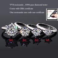 【100% Real Moissanite] Classic T shaped 925 Sterling Silver White Gold Plated Jewelry 1ct 2ct  Moiss