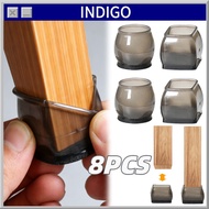 8PCS Round Square Silicone Table Chair Leg Protectors Anti-Slip Table Leg Protectors