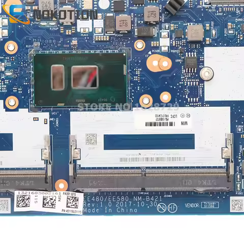 For Lenovo ThinkPad E480 E580 Laptop Motherboard SR342 I5-7200U GMA DDR4 01LW904 01LW183 EE480 EE580