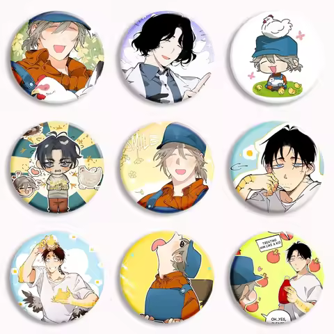 Manhwa Mr As Farm Soft Button Pin Mr.A’s Farm Anime Brooches Badge Bag Decor Accessories Fans Collec