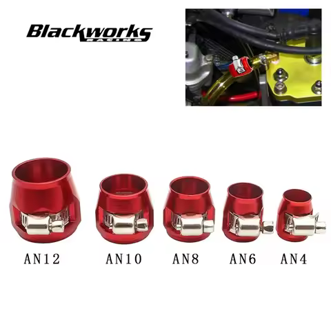Car Aluminum AN4/AN6/AN8/AN10/AN12 Fuel Line Hose Finisher Clamp Finisher Modification Accessories