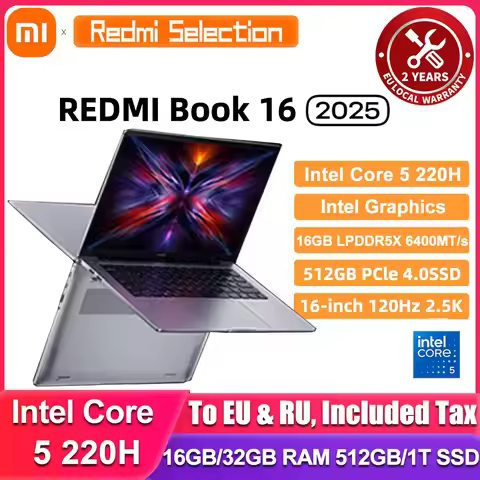 Xiaomi REDMI Book 16 Laptop Intel Core 5 220H/125H Intel Graphics 16G/32G RAM 1TB SSD 16-inch 2.5K S