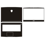 Laptop Black carbon fiber Vinyl Skin Sticker Cover For MSI GF63 GF65 GF66 GE66 GP66 GE65 GL65 Presti