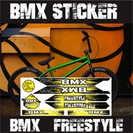 BMX BIKE STICKER VARIATIONS BMX BIKE STICKER DECAL VARIATIONS FREESTYLE BMX/ 02 YELLOW
