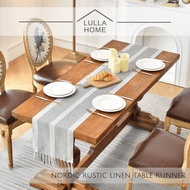 LullaHome Nordic Rustic Table Runner Linen Table Cloth Long Table Runner Dining Table Decoration