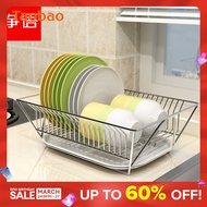 304 Stainless Steel Single-Layer Bowl Plate Tableware Storage Rack Dish Drainer Kitchen Supplies Draining Dish Drainer Storage Rack