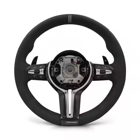 CS Style With Carbon Trim Alcantara M Sport Steering Wheel for BMW F10 F20 F21 F22 F30 F31 F32 F36 M