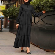 Jubah Dress Muslimah loose Long Sleeve plus size Dress dinner