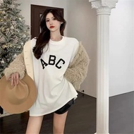 Urban Style ABC T-Shirt Bigsize Jumbo XL 2XL 3XL 4XL 5XL Harajuku T-Shirt for Men and Women Korean O