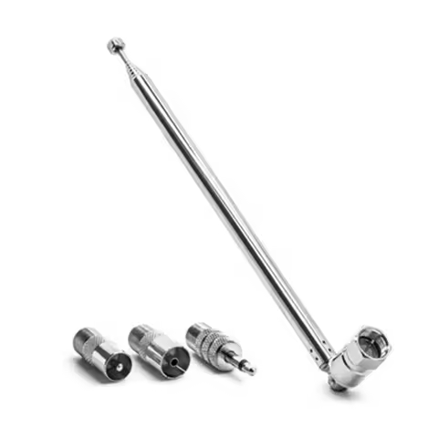 FM Telescopic Antenna 75 Ohm FM Antenna F-Type Male Plug with Connector For Indoor TV AM FM Radio St
