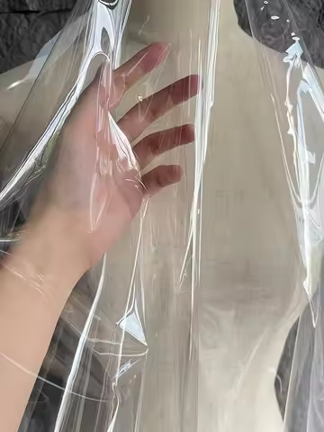 TPU Transparent Film Waterproof Fabric Creative DIY Umbrella Raincoat Bag Material for Fashion Desig