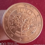 Koin Austria 5 funf euro cent th 2002