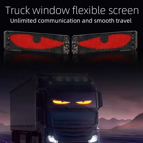 2in1 Windshield Devil Eyes Bliking Flashing LED Eyes On The Windshield Glowing Devil Eyes Truck Wind
