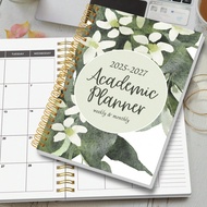 1pc 2026-2027 Weekly And Monthly Academic Year Planner Calendar Notebook, 2026.Jan - 2027 Dec, 5.7"