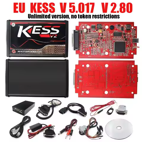 Kess V2 V5.017 EU Version Device Comes 2.53 V2.8 KTA Online Version With Red PCB In The Support 140 