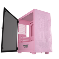 เคสคอมพิวเตอร์ DarkFlash DLM21 MESH Micro ATX Mini ITX Tower MicroATX ขาว/ชมพู