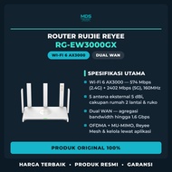 Ruijie RG-EW3000GX EW3000GX Wi-Fi 6 Mesh Router AX3000 Wi-Fi 6 Dual-WAN Gigabit Router