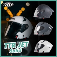 KYT หมวกกันน็อคเปิดหน้า TTR JET Solid รุ่นใหม่ล่าสุดปี 2025