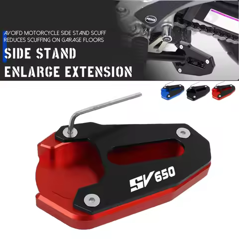 Motorcycle Side Stand Enlarge Extension For Suzuki SV 650/650X SV650 SV650X Gladius SFV 650 SFV650 K