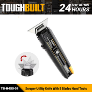 TOUGHBUILT TB-H4S5-01 5 TOUGHBUILT TB-H4S5-01 Pengikis Pisau Utiliti Dengan 5 Bilah Alat Tangan