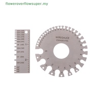 FSMY 0-36 Round AWG SWG Wire Gauge Thickness Ruler Gauge Diameter Stainless Steel Measurer Tool Weld