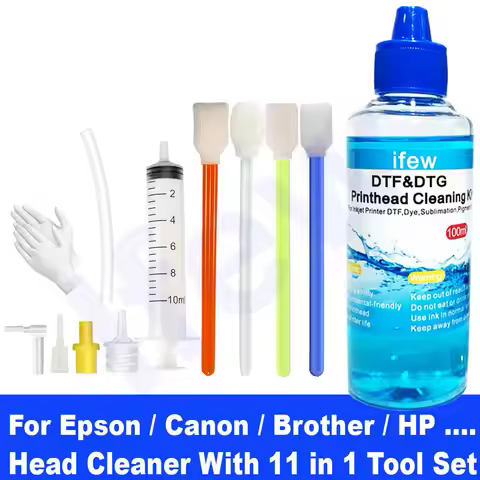 100ML Inkjet Printer Head Cleaning Kit Compatible With Epson Hp Brother Canon Nozzle & Printhead Cle