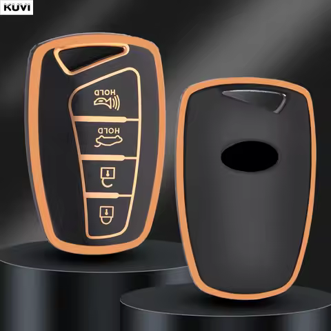 4 Button TPU Smart Key Case Cover Fob For Hyundai Grandeur HG Sedan Genesis G80 Santa Fe 3DM Grand S