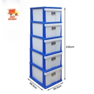 DOLPHIN Drawer 5 Tier Plastic Drawer Storage Cabinets Clothes Almari Plastics Laci Plastik Rak Baju 