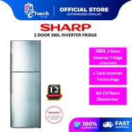 Sharp (380 L) 2 Door Inverter Smile Refridgerator SJ3822MSS fridge peti sejuk