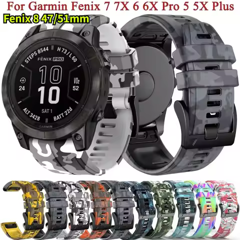 26mm 22mm For Garmin Fenix 8 7X 7 Pro 6 6X Pro 5X 5Plus Sapphire Solar WatchStrap Bracelet Quick Rel