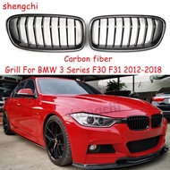 F30 Real Carbon Fiber Front Bumper Grill For BMW 3 Series F30 F31 316i 318i 320i 328i 330i 335i 340i