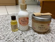 Sabon 玫瑰茶語磨砂膏600g+以色列綠玫瑰身體乳液200ml