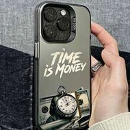 1pc New 100 Dollar Bill Pattern Phone Case, Compatible With Apple 16/15/14/13/12/11 Pro Max, Apple X
