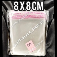 8x8cm Glue Opp Plastic Glass Glue Plastic/ for Bakery, Invitations, Bread, Envelopes, Angpao