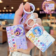 Creative Music Rhythm DJ Keychain Cute Bag Pendant Car Key Pendant