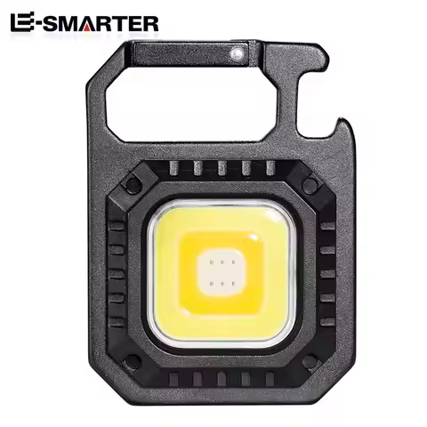 Outdoor Super Mini Portable LED Flashlight Keyring Rechargeable Multi Light Source Lamp with Magnet 