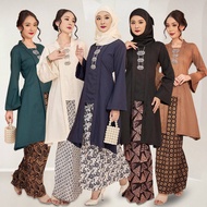 yeleedon Como Crepe Bridesmaid Tunang Muslimah Marilyn Baju Raya 2023 Sedondon Ibu Anak Baju Kurung BATIK Modern Pakaian Muslimah Baju Tunang Simple