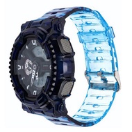 Colorful Resin Sport Strap for Casio G-SHOCK GA-100 GA-110 GA-120 GD-110 Transparent Men Replacement