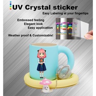 Premium Crystal UV DTF Sticker | Custom Design - SPY FAMILY sticker | UV DTF sticker | DTF LABEL | D