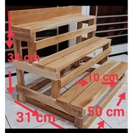Place Things Small Betta Fish Shelf Real Teak Wood Can Hold 4*4 Inches In A Dozen.