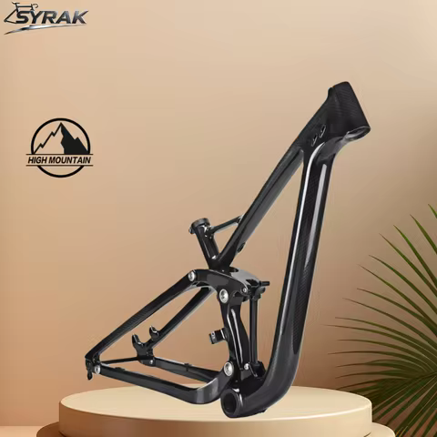 SYRAK T1000 PF30 29er 3K twill carbon fiber full suspension mountain bike frame 190*50mm seatpost 31