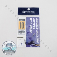 Tridentech Double Rolling Swivel W/T-Snap Sz.10 Contents 6pcs 14Kg/28Lbs - TT1044BN